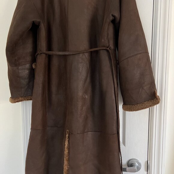 € 2300 Authentic SINCLAIR 100% Shearling Fur Montone Coat ITALY Size 42 - Picture 6 of 16